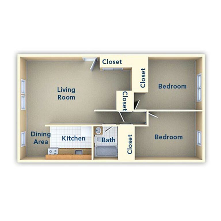 Metropolitan Bala Cynwyd 2 Bedroom Floor Plan