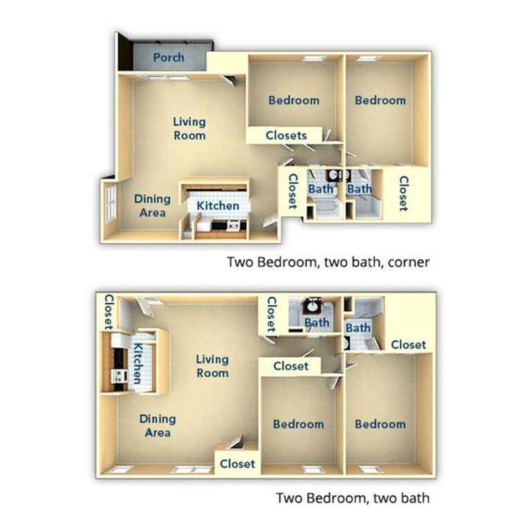 Metropolitan Doylestown 2 Bedroom Floor Plan