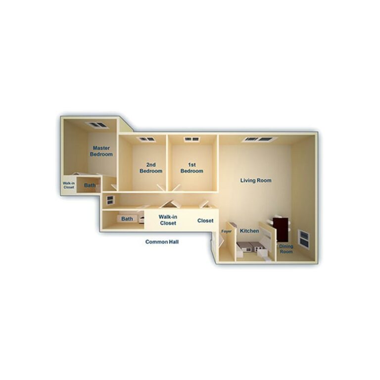 Metropolitan Doylestown 3 Bedroom Floor Plan
