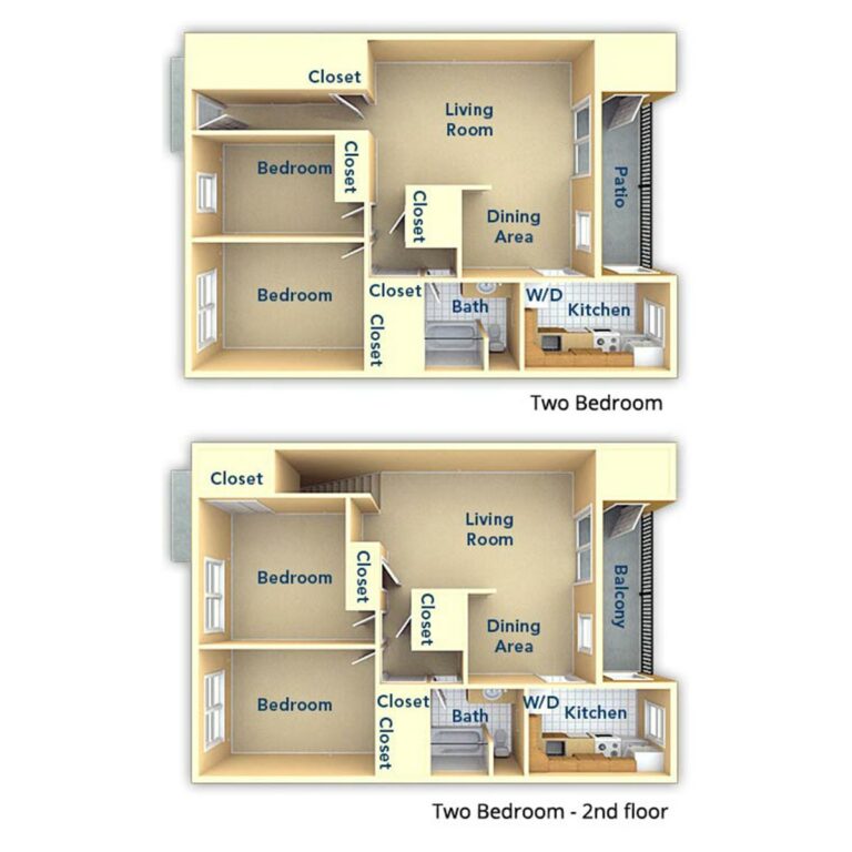 Metropolitan Marlton 2 Bedroom Floor Plan