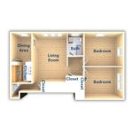 Metropolitan Narberth Hall 2 Bedroom Floor Plan
