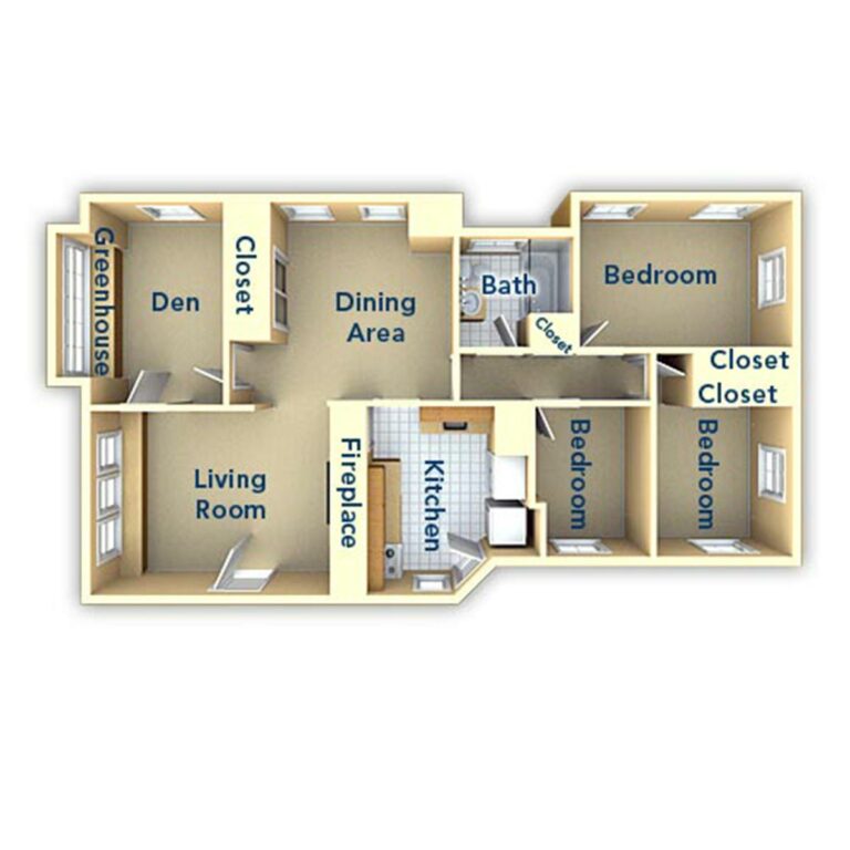 Metropolitan Narberth Station 3 Bedroom Floor Plan