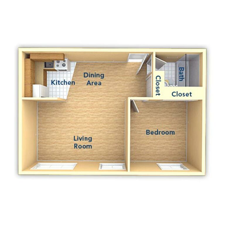 Metropolitan Roxborough 1 Bedroom Floor Plan