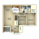 Metropolitan Tareyton Estates 2 Bedroom 1 Floor Corner Floor Plan