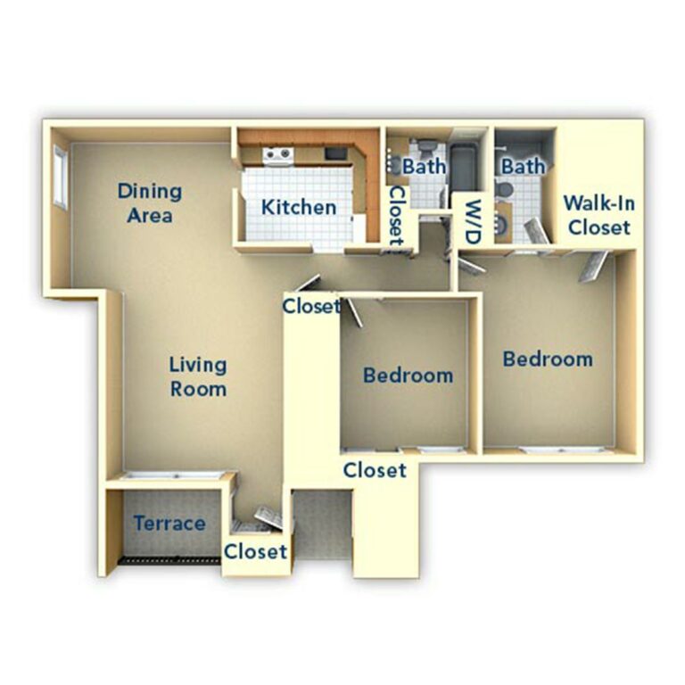 Metropolitan Tareyton Estates 2 Bedroom 1st Floor Floor Plan