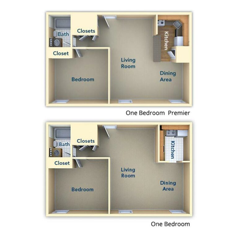 Metropolitan West Chester 1 Bedroom Floor Plan