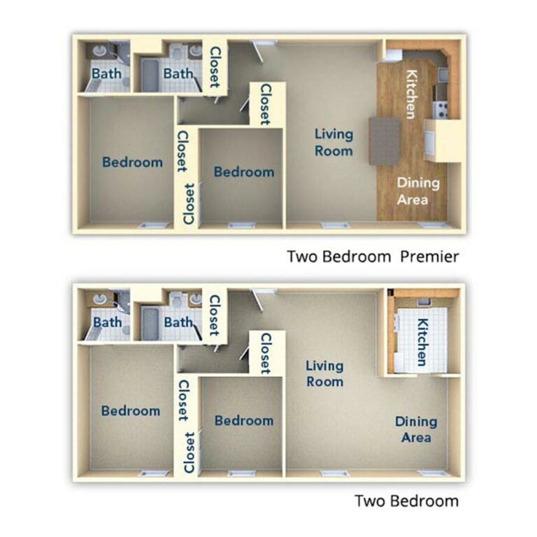 Metropolitan West Chester 2 Bedroom Floor Plan