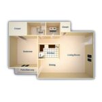 Metropolitan West Goshen 1 Bedroom Floor Plan