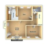 Metropolitan Windermere Court 1 Bedroom Floor Plan