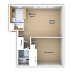 Metropolitan Wynnewood 1 Bedroom Floor Plan