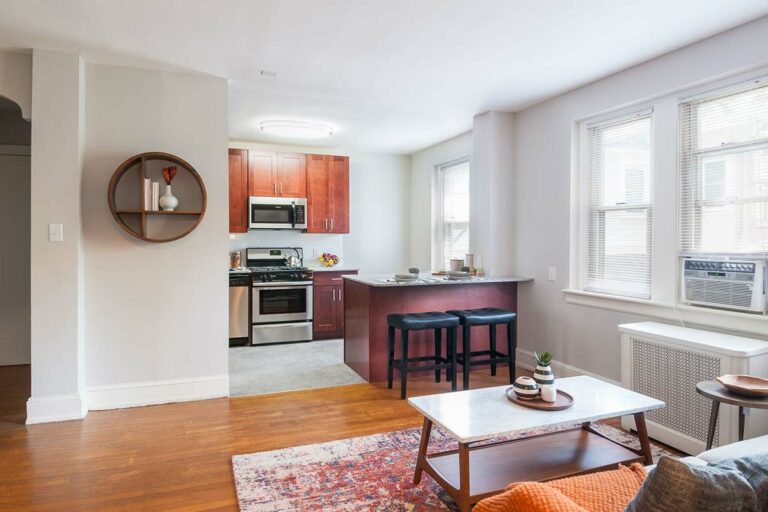 The Metropolitan Narberth Hall - Apartment interior living room and kitchen