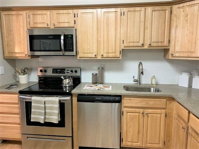 Renovated Kitchen with Oak cabinets